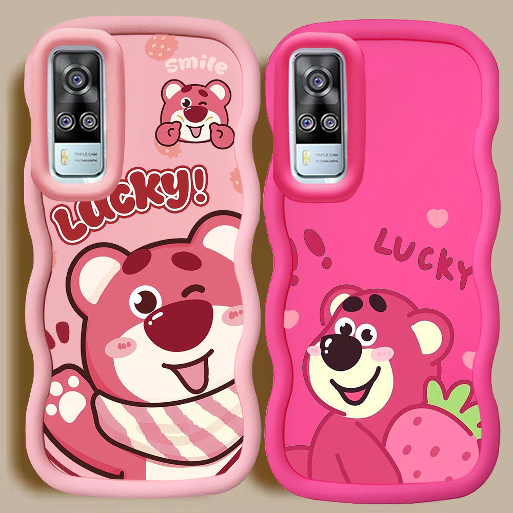 MERAH KL34 เคสล็อตโซ่สําหรับ VIVO Y31 Y53s Y51 Y51a Y33 กรณีสีชมพู