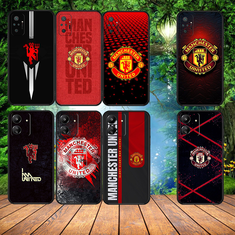 Soft black TPU Samsung M15 20 30 35 55 31 51 A40S A41 A42 Manchester United1 เคสโทรศัพท์