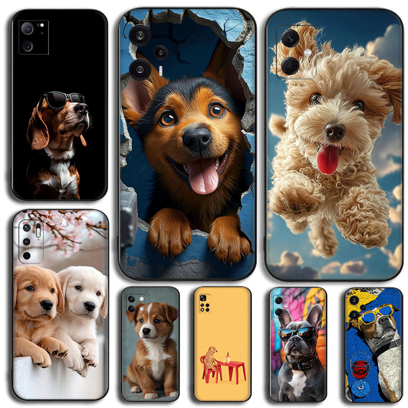 สัตว์น่ารักสุนัข lq-7 สําหรับ Xiaomi Poco F3 M3 Pro X3 NFC GT F4 X4 C40 ความเข้ากันได้ TPU เคสโทรศัพ