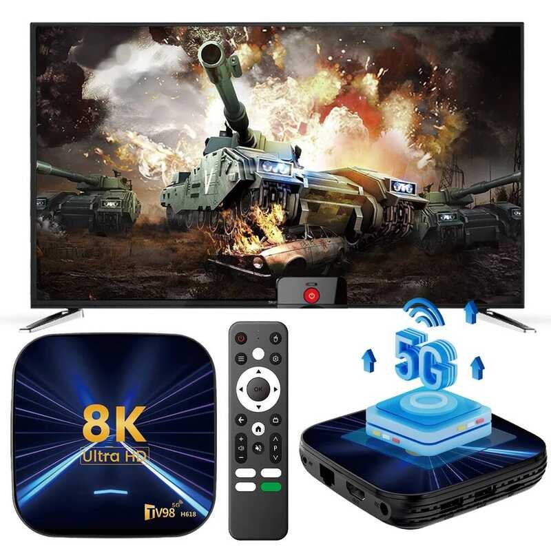 ▥ กล่องทีวี 16/32/64Gb 14 8K HD Media Player รองรับ TV App และ BT 5.0 2.4G/5G Dual Wifi Set Top