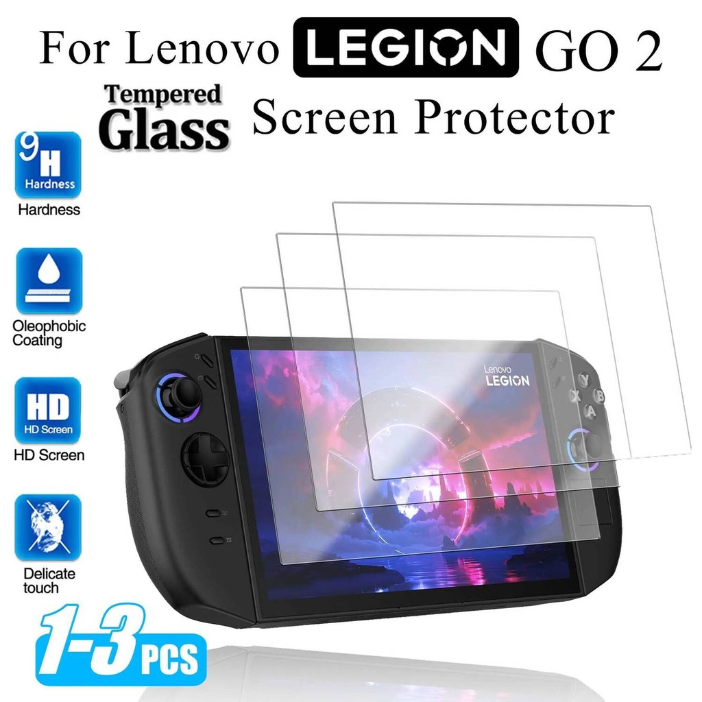 กระจกนิรภัยป้องกันหน้าจอสําหรับ Lenovo Legion Go 2 ความแข็งกระจกนิรภัย Anti-Scratch Protector สําหรั