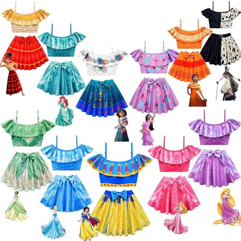 ชุดว่ายน้ำเด็กผู้หญิง Encanto, Sleeping Beauty และ Snow White - แบบ Split Suit