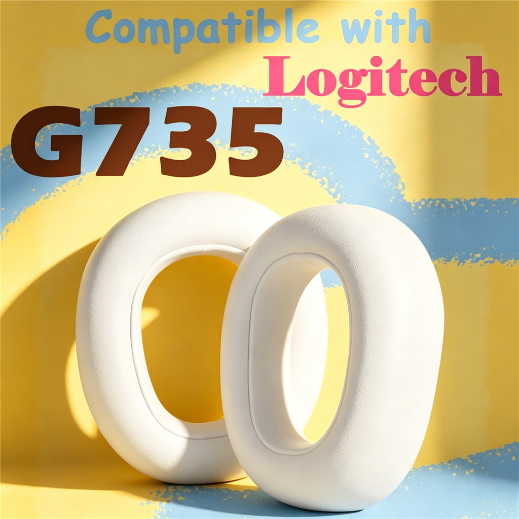 เหมาะสําหรับ Logitech G735 เปลี่ยนหูฟังฟองน้ํา earflap แผ่นรองหูฟัง