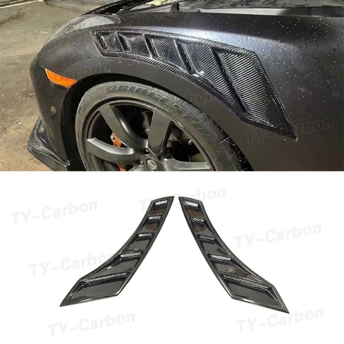 For Nissan GTR R35 GTR35 350Z 370Z Z33 Z34 2008-2017 Car Front Fender Air Vent Trim Spoiler Canards