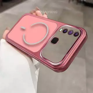 สําหรับ vivo Y11 Y12 Y15 Y17 Y19 Electroplated โปร่งใสหน้าต่างขนาดใหญ่สีพื้นหลังเคสโทรศัพท์ความงามซิลิโคน TPU minimalist soft Case