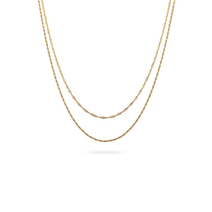Elli Jewelry 925 Silver Jewelry Necklace Singapore Chain Gold Plated