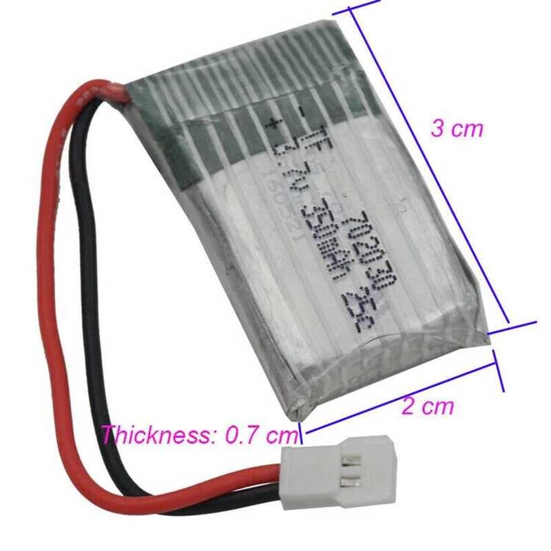 ▥ XINJ 2Pcs 3.7V 350 Mah 25C Lipo แบตเตอรี่ Polymer Li 702030 Xh254ปลั๊กสำหรับ DFD F182 F183 H8