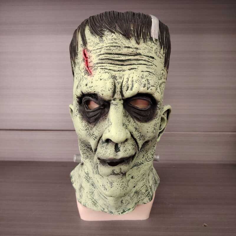 ฮาโลวีน Frankenstein Latex หน้ากากคอสเพลย์เครื่องแต่งกาย Props npc Haunted House Head