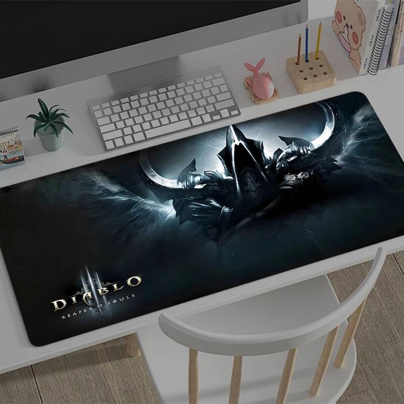 Mousepad D-diablo 4 แผ่นรองเมาส์เกมคอมพิวเตอร์อุปกรณ์เสริมสําหรับเล่นเกมขนาดใหญ่ลื่นพิมพ์ Deskmat แผ