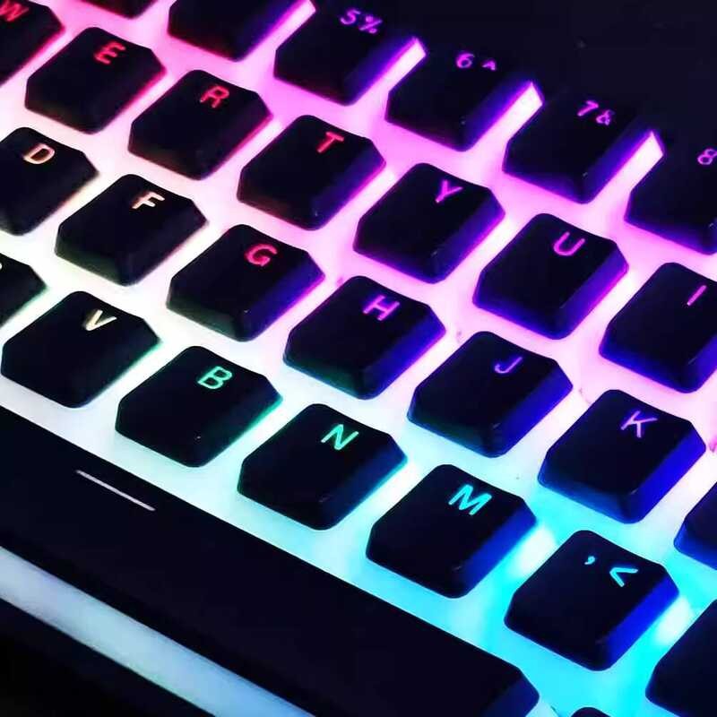 หนังคู่นม Keycap Pudding Keycap rgb Keycap pbt หนังคู่พุดดิ้งนมฉีด Moulding คีย์บอร์ดโปร่งใส Keycap