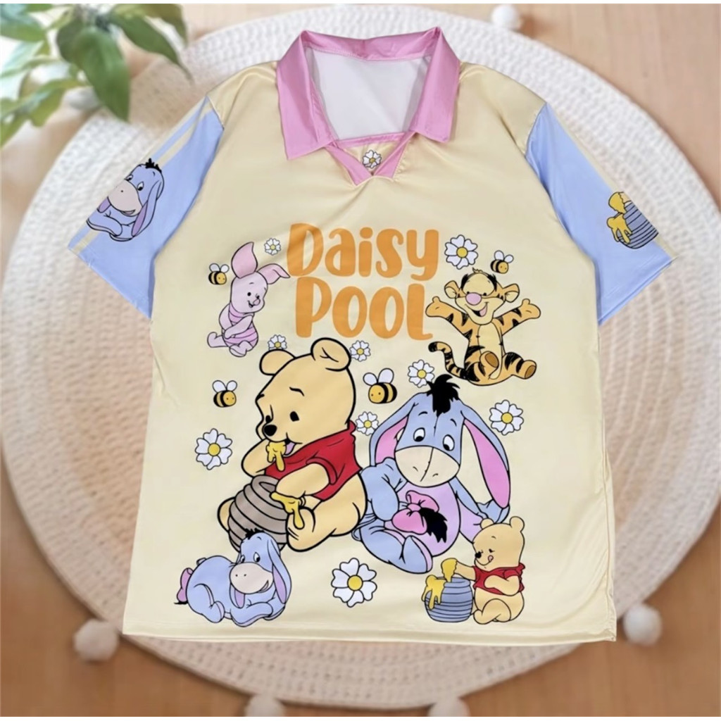 TTS31 เสื้อคอปก โปโล วีชับ คะลาย POOH's ลายแฟชั่น