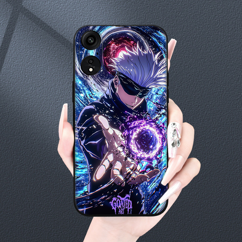 W[3] Anime Boy Cool การ์ตูน Gojo Satoru สําหรับ OPPO A80 A83 A1 A91 F15 A92 A72 A52 A92S A93 A94 A95 A96 K12X TPU ซิลิโคนเคสโทรศัพท์สีดํา ราคา ถูกที่สุด ดีลบีเคเค แกลเลอรีภาพที่ 9