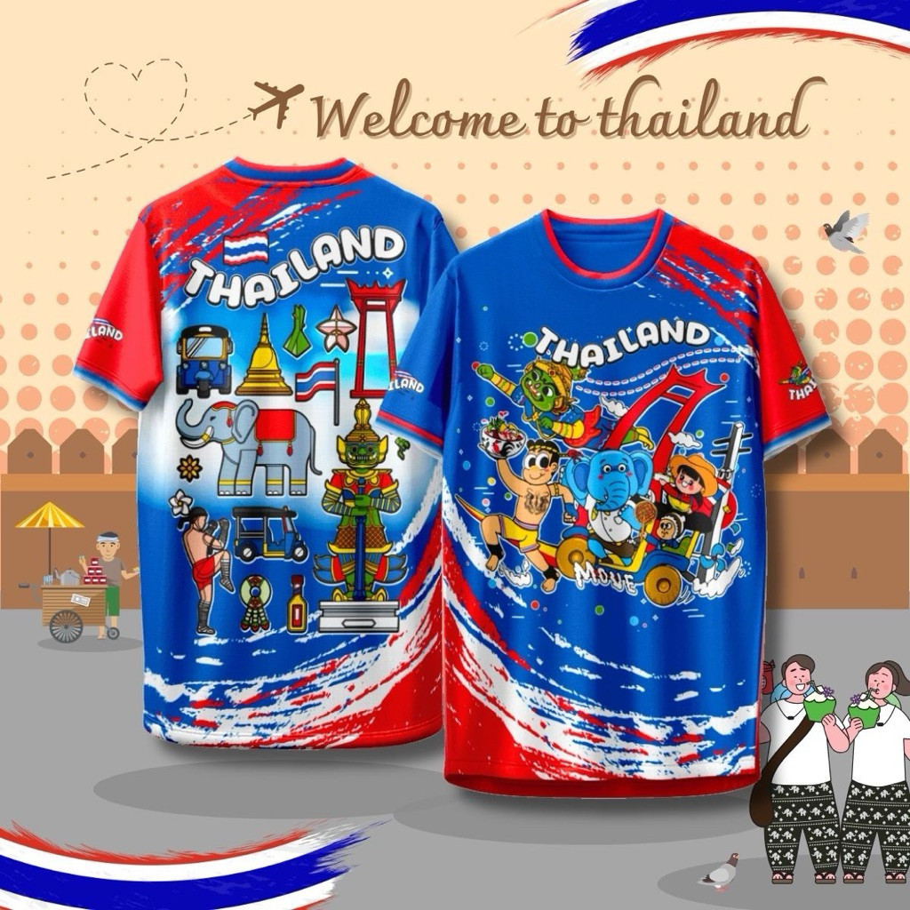 เสื้อกีฬา ลาย Welcome to Thailand แขนสั้น & แขนยาว