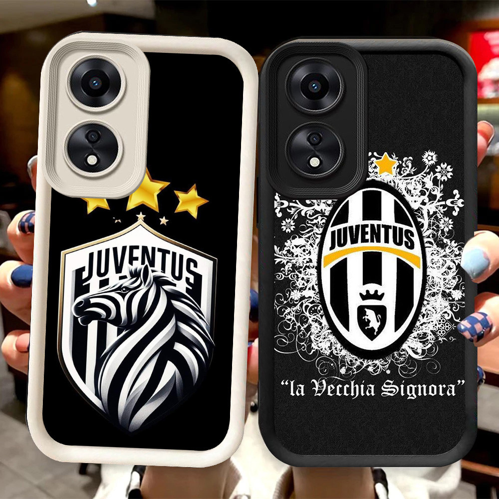 R8 J-JuventusFC Casing สําหรับ OPPO A17 A98 A17K A78 5G สีดําและสีขาว
