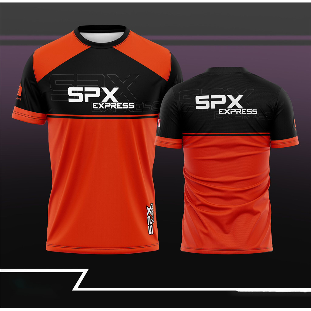 2025 SPX Express Design Sublimated Microfiber คอแขนสั้น Breathable Top