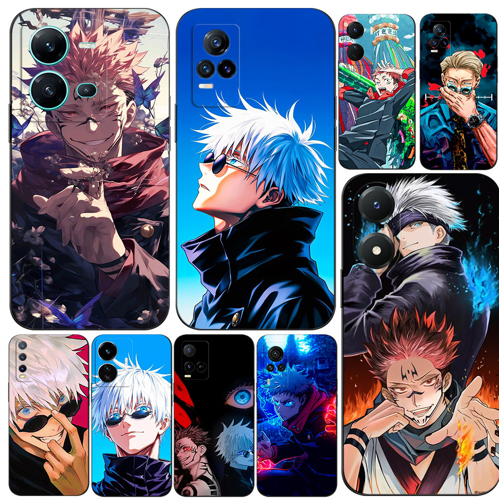 สําหรับ vivo Y71 Y71A Y73S 5G Y76 S7e 5G Y81 Y83 ไม่มีนิ้วพิมพ์หลุมโทรศัพท์ซิลิคอนอ่อนอะนิเมะ Jujuts