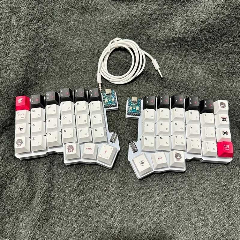 ❤ Silakka54 Kit Wired Hot Swap Support VIAL Split Ergonomic Keyboard Rp2040zero PC Gamer Access