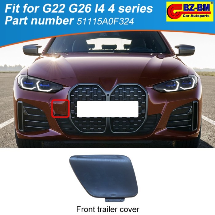 OEM 51115A0F324 Car Front Bumper Tow Hook Trailer for BMW G22 G26 I4 4 series 51125A0B2F0 51125A0B2
