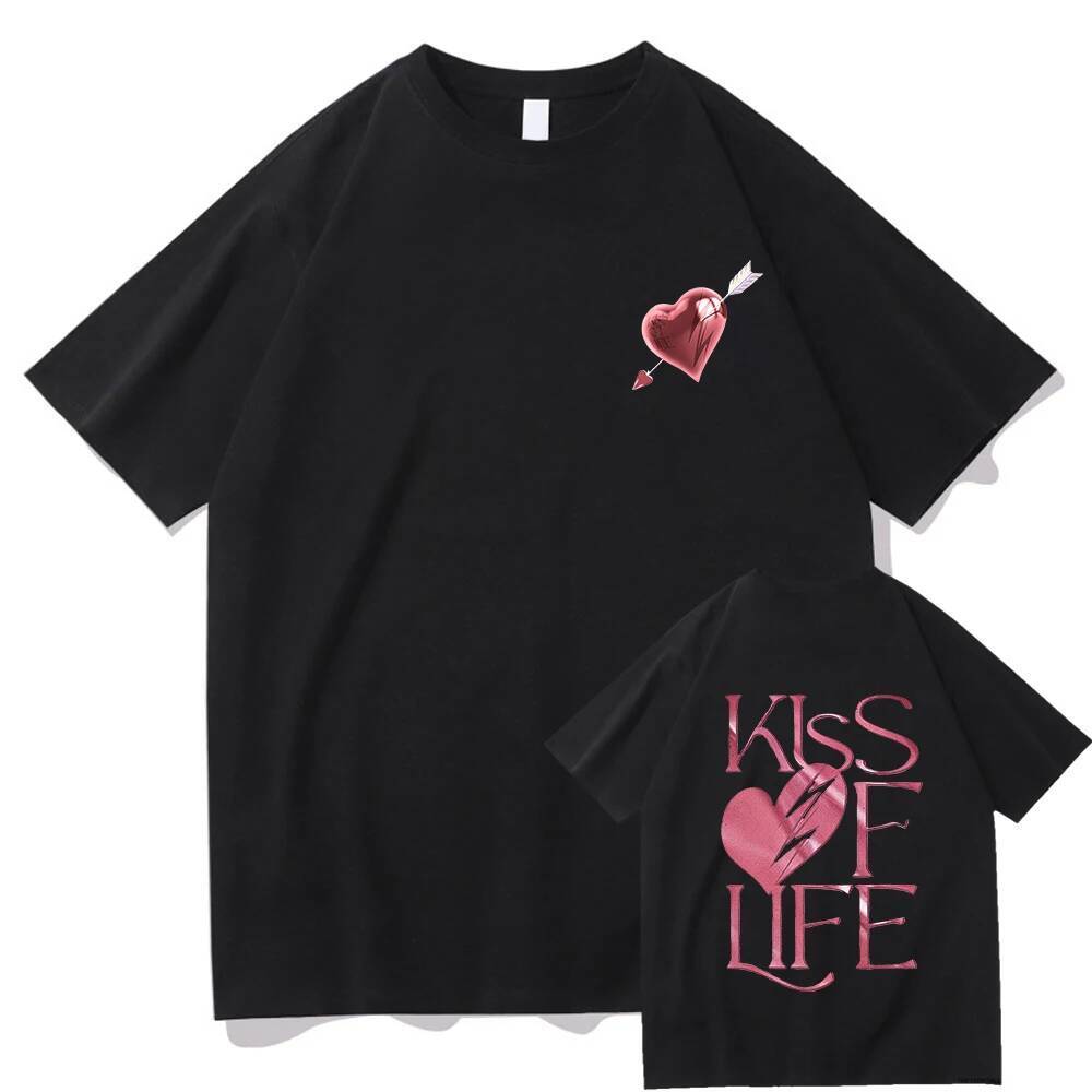 Kiss of Life Midas Touch T เสื้อ 2024 อัลบั้มใหม่ตลกผู้ชาย/ผู้หญิง Tshirt Vintage Unisex เสื้อผ้าผ้า