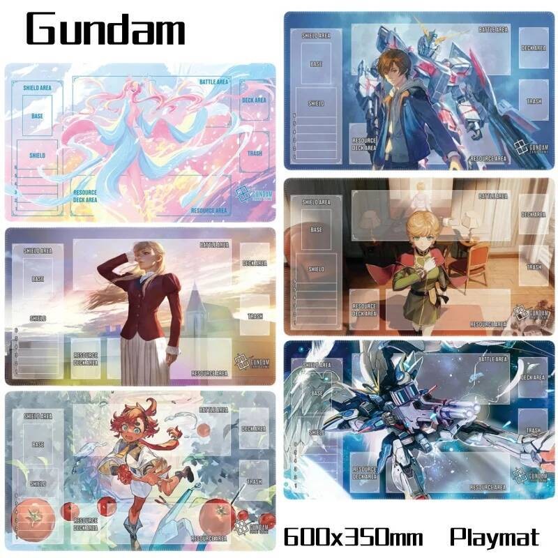 ใหม่ TCG 600x350 มม.Suletta Mercury Single-player การ์ด Pad ชุดยางแลกเปลี่ยน Battle จาน Gundam แม่มดจาก Mercury Playmat