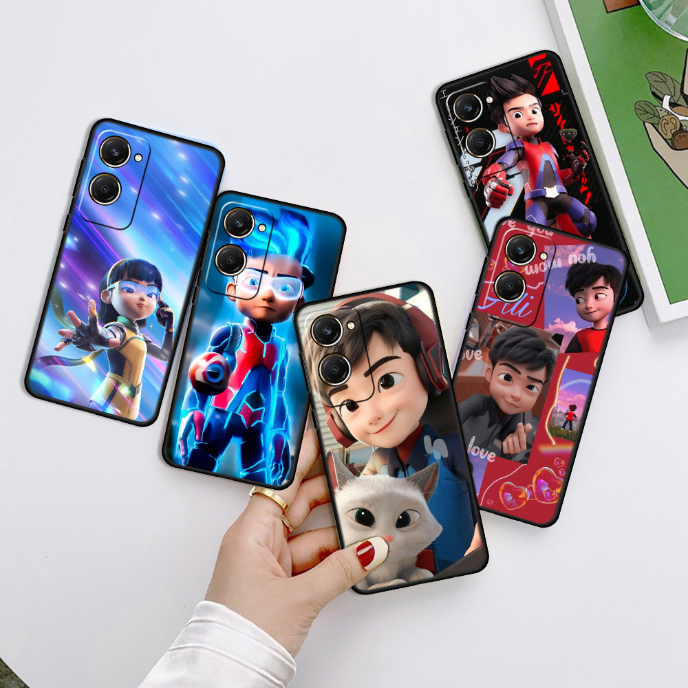 เคสโทรศัพท์สีดําแฟชั่นสําหรับ VIVO Y03 Y30T Y18 Y18S Y18E Y37M T3 Z9 lite SX16 Ejen Ali caseg