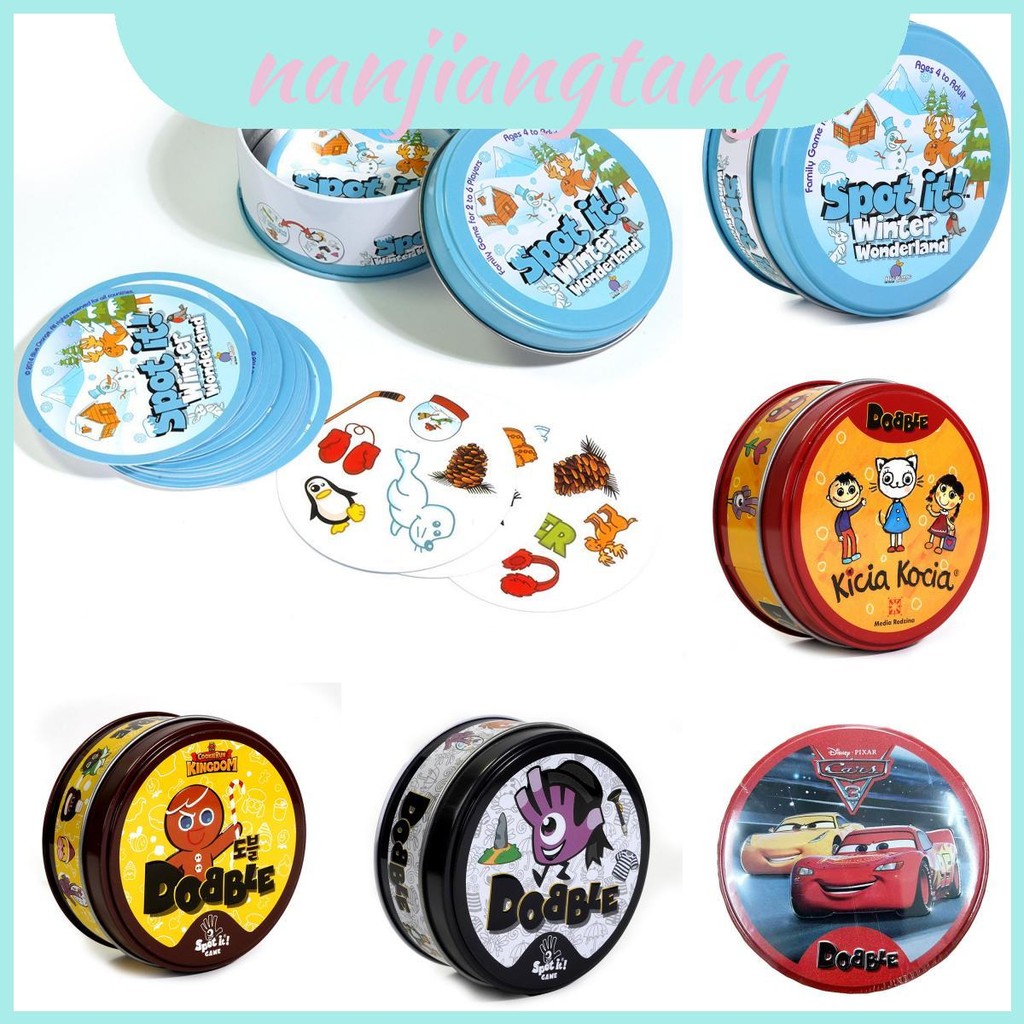 It Dobble Spot Card Matching Game พร้อมกระดาษทองแดงสําหรับครอบครัวรวบรวมการศึกษา Play และ