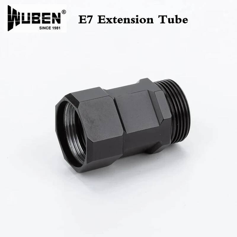 WUBEN E7 หลอดขยายสําหรับ E7 ไฟหน้าสําหรับ 18650 แบตเตอรี่ Extender เพิ่มความอดทนสําหรับกลางแจ้ง Camp