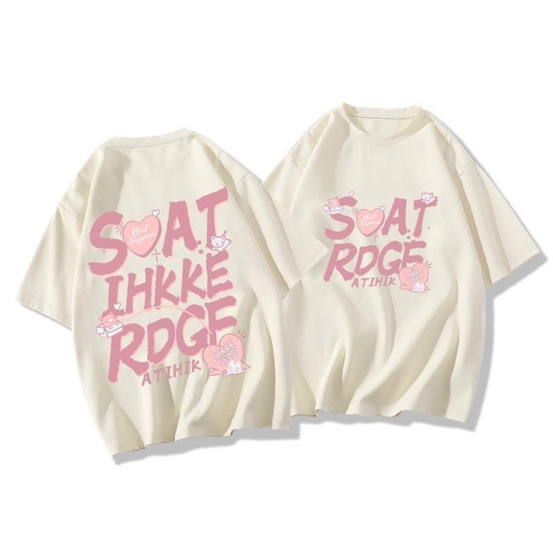 2024new (จัดส่งในกรุงเทพฯ)BOOM SHOP เสื้อยืดแฟชั่น ผ้าคอตตอน oversize เท่ห์ ใส่สบายๆ s-5xl