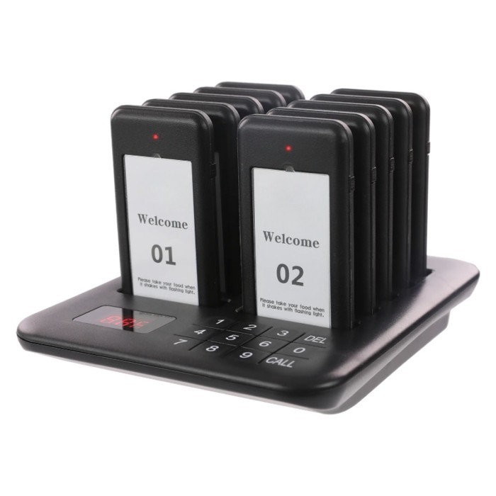 Wireless Restaurant Pager System Guest Customer Waiter Queue Calling Paging Beeper Pager Buzzer for