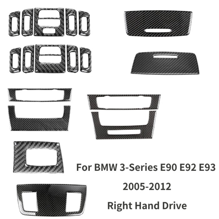 Carbon fiber solid color car interior modification accessories, for BMW 3 Series E90 E92 E93 2005-2