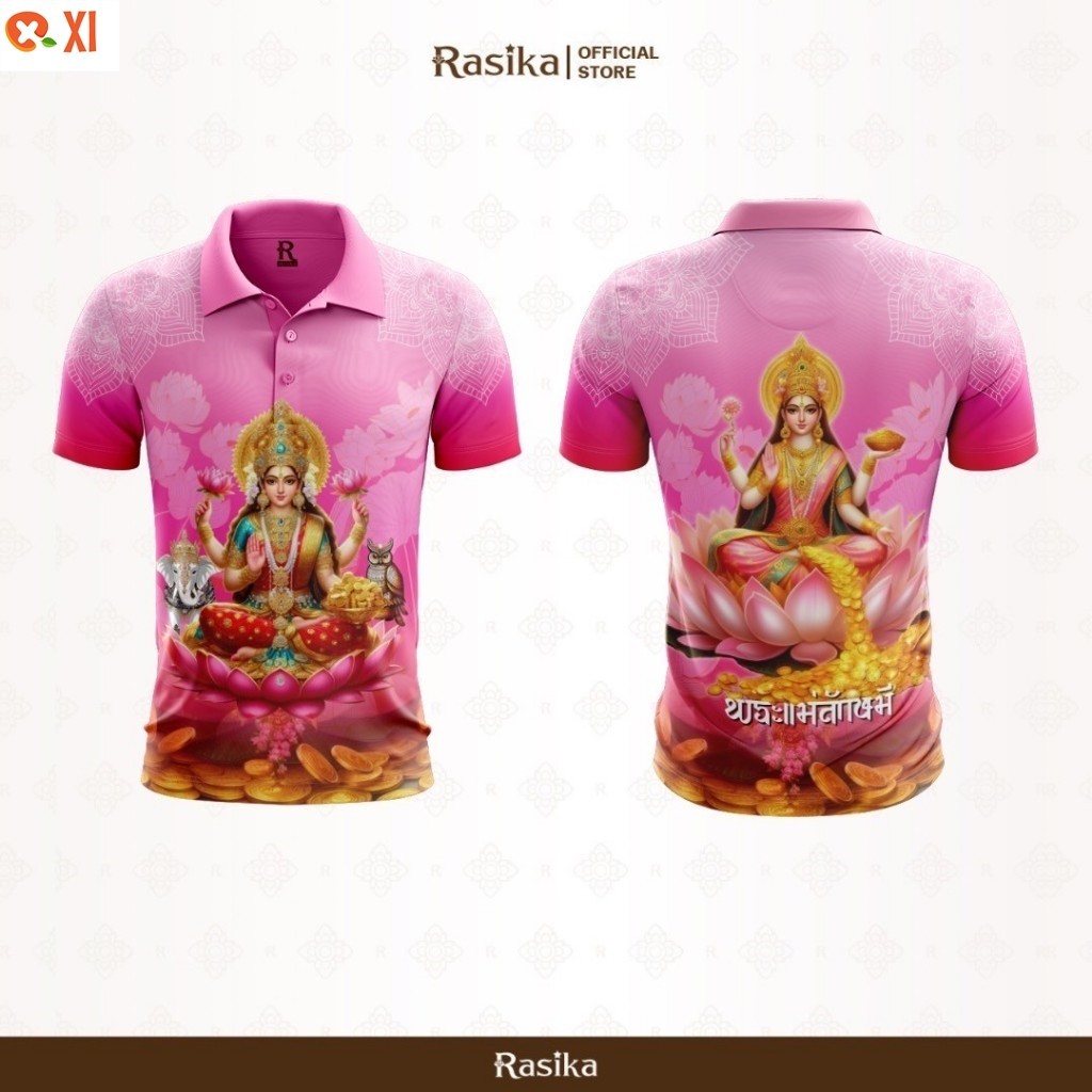 Rasika เสื้อโปโลสายมู ลายพระแม่ลักษมี สามารถใส่ได้ทั้งคุณผู้ชาย และคุณผู้หญิง
