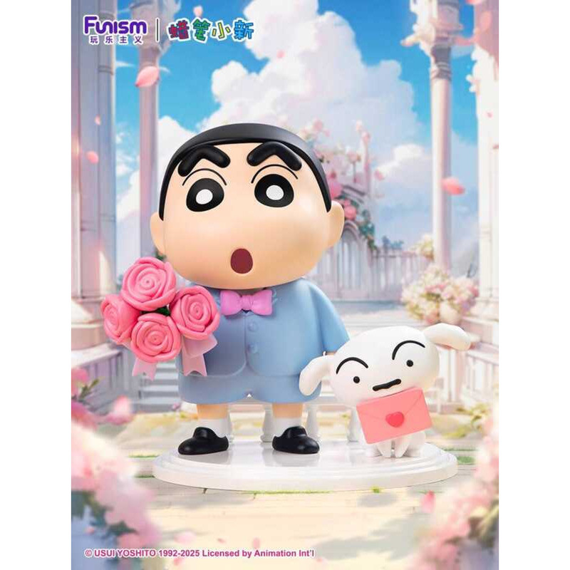Funism Funism Funism Crayon Shin-Chan รูปช่อดอกไม้โรแมนติกเพื่อมอบเครื่องประดับสารภาพคู่แฟน
