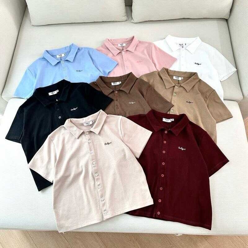 Xx01 เสื้อคอปกโปโล กระดุมหน้า ปักโลโก้only.U ผ้าคอตตอนvip มี 3 ไซส์ 3Fe