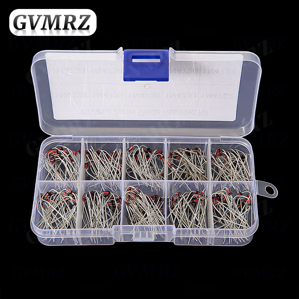 200 ชิ้น 1 วัตต์ Zener ไดโอด Assortment กล่องชุด 1N4728 1N4729 1N4730 1N4741 1N4732 1N4733 1N4733 1N