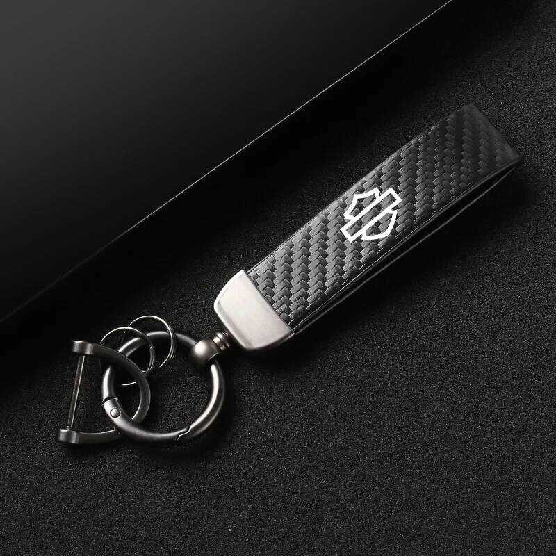 ▥ 1Pcs Moto เส้นใยสไตล์พวงกุญแจหนังไมโครไฟเบอร์ Key CHAIN สําหรับ Harley Pan America ADV 1250 P