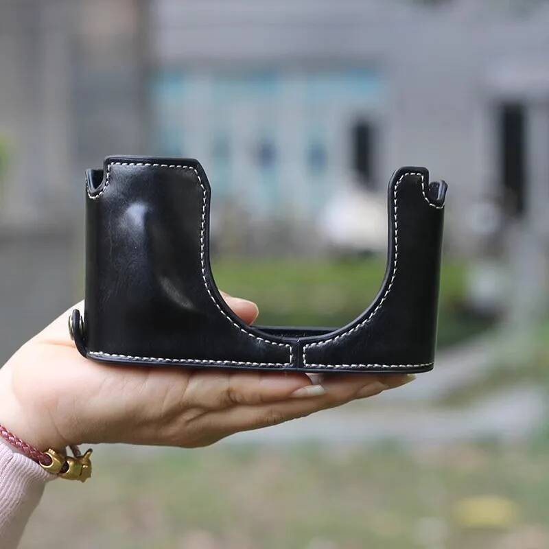 Photo กล้องกระเป๋าหนังกล่องสําหรับ leica q1 Q2 Q3 M8 M9 ME M240 M262 M8 M9 MM ME D-LUX7 แขนป้องกันฐา