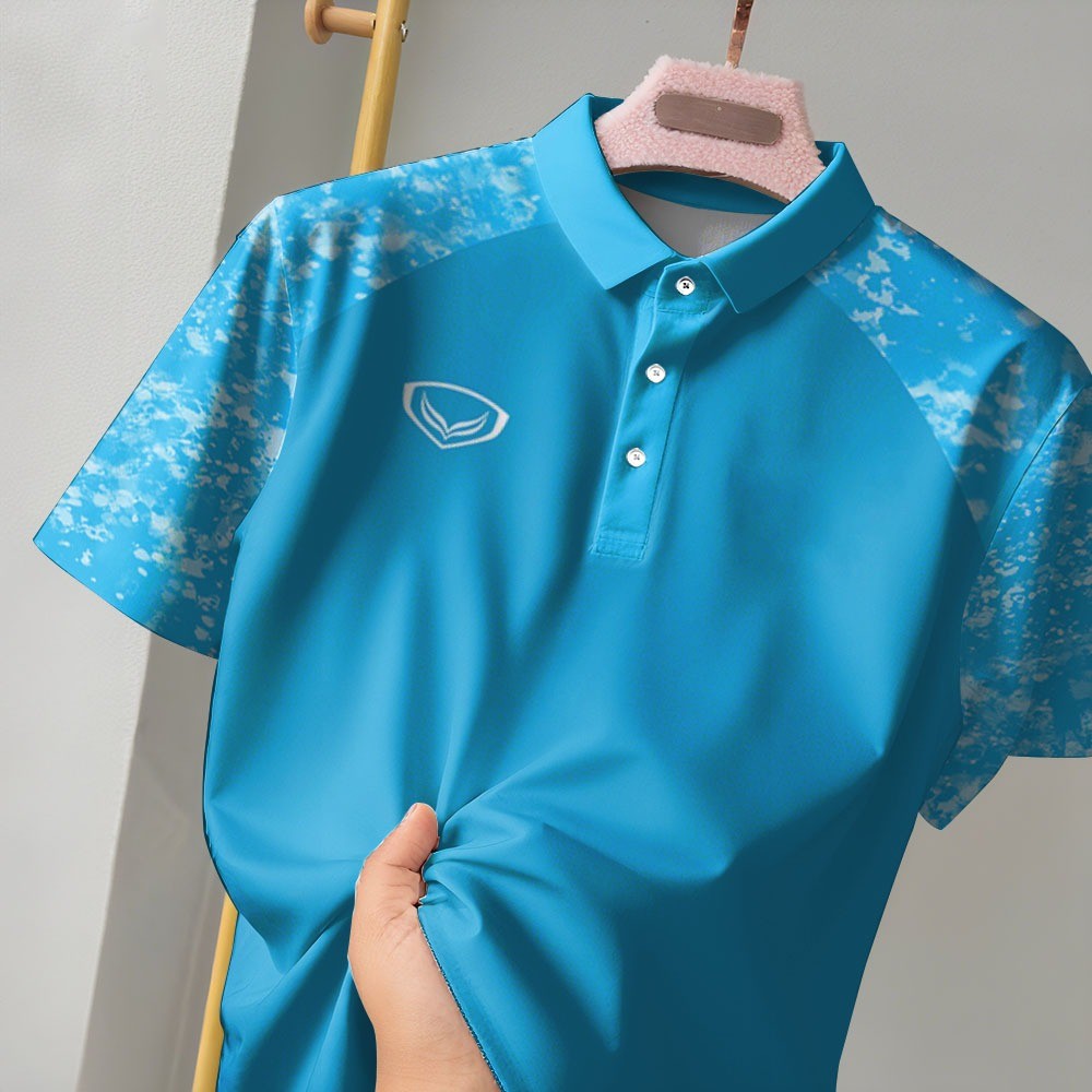 เสื้อโปโลสำหรับผู้ชาย ออกแบบเหมือนแขนเสื้อเชิ้ต คุณภาพสูง และระบายอากาศได้ดี