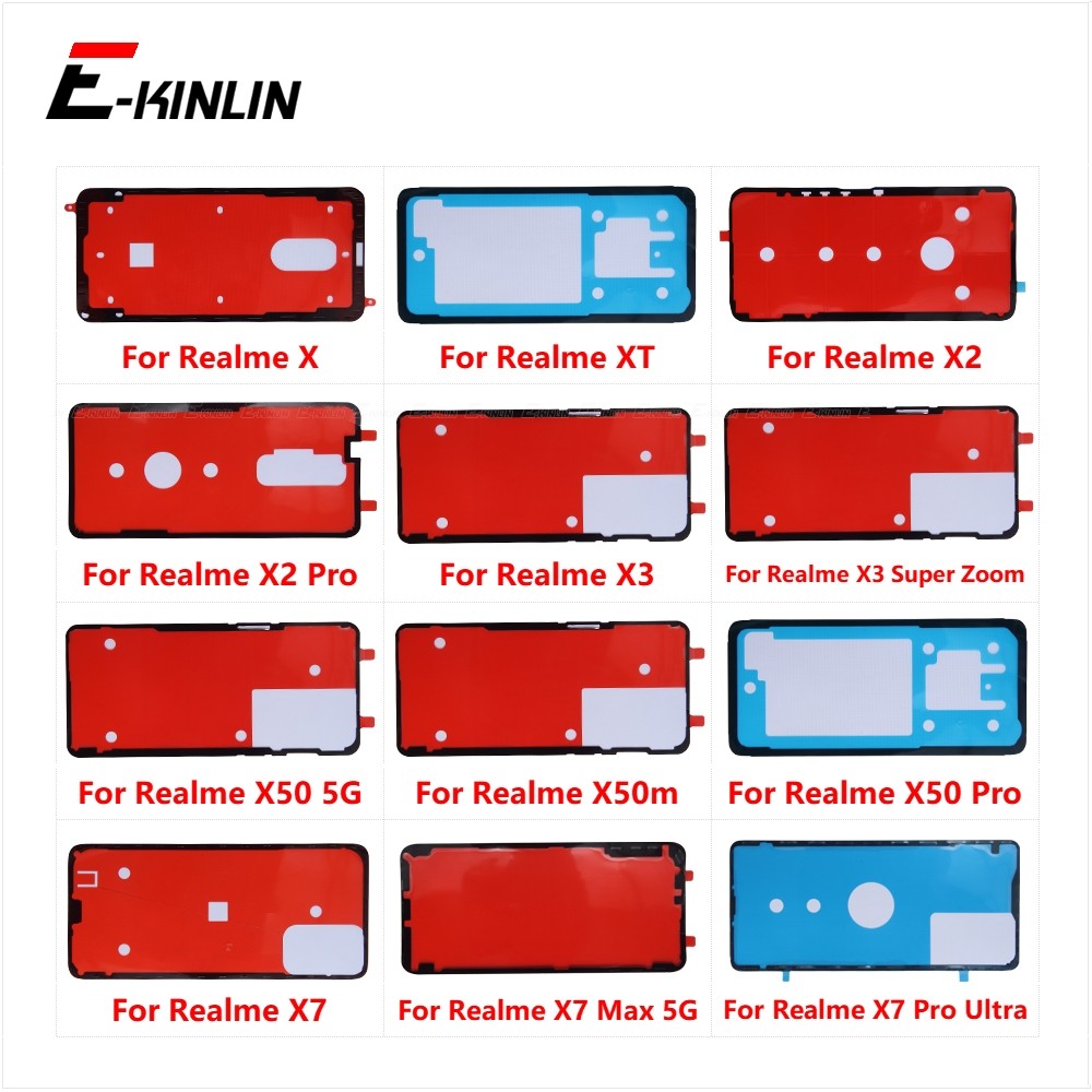 ฝาหลังแบตเตอรี่ด้านหลังสติกเกอร์กาวเทปกาวสําหรับ OPPO Realme X XT X2 X3 Super Zoom X50 X50m X50Pro X