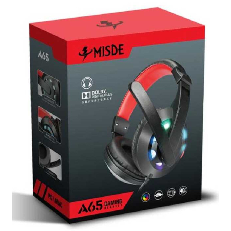 Mercede A65/A63 หูฟังชุดหูฟังเกมคอมพิวเตอร์ Internet Cafe Gaming ซับวูฟเฟอร์ชุดหูฟังพร้อมไมโครโฟนกิน