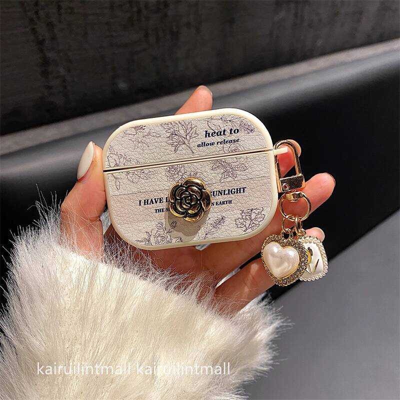 Ins White Camellia เหมาะสําหรับ pro2 เคสป้องกัน 3 Niche Light Luxury 2 ชุดหูฟังบลูทูธ Apple airpod ห