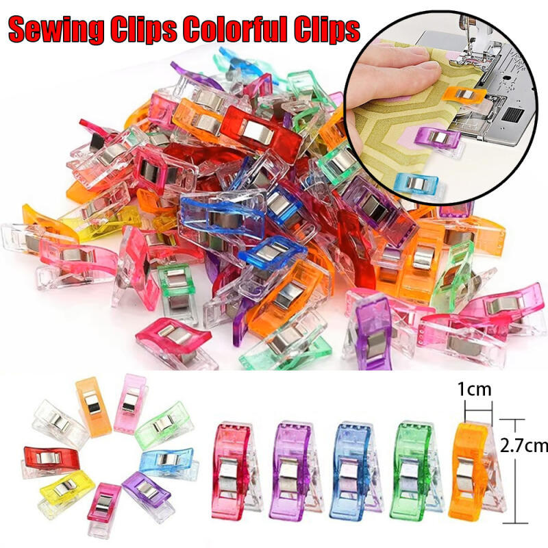 12/24/48pcs สีสันวัดเย็บคลิปชุดทนทานปลอดภัยเครื่องหมายคลิปสําหรับถักโครเชต์ขอบห่อเสื้อผ้าหัตถกรรมจัดเก็บสํานักงาน