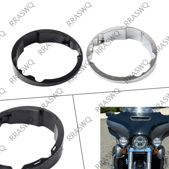 7" Raked Headlight Bezel For Harley Touring Road Street Electra Glide Road King