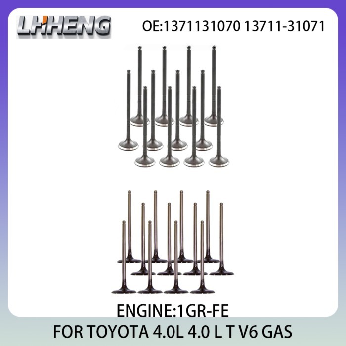 24pcs New Intake & Exhaust Valve Kit For TOYOTA FORTUNER LAND CRUISER PRADO 4.0L 4.0 L T GAS 02-15