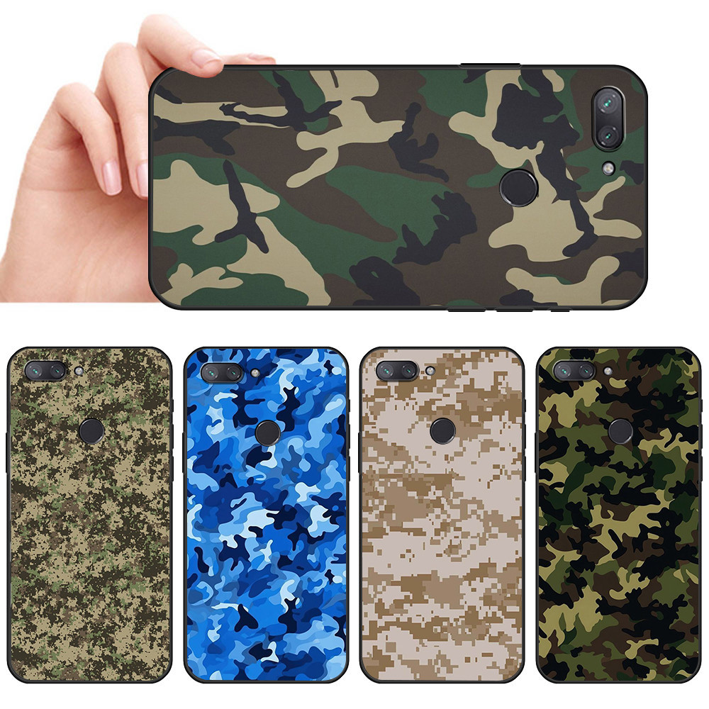 เคสโทรศัพท์แบบนุ่มสําหรับ Xiaomi Mi 8 Lite A1 5X CC9E A3 SX30 ปลอกพรางทหาร