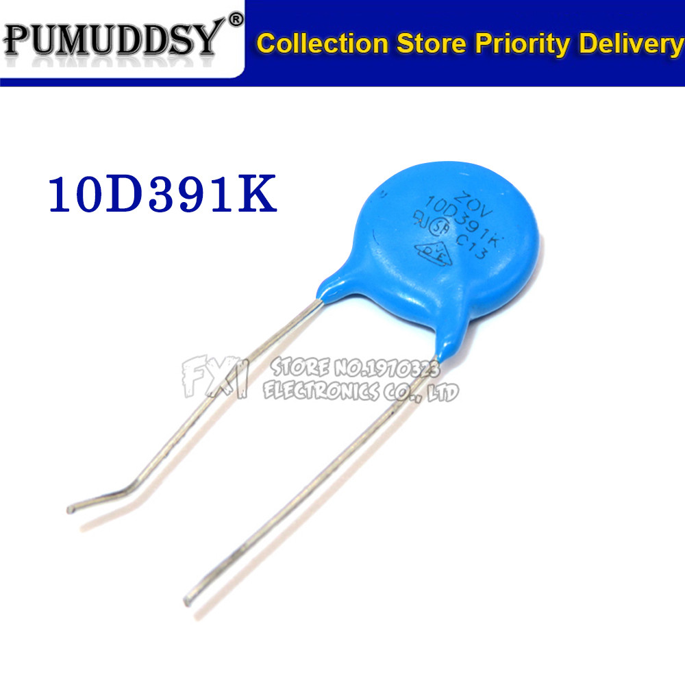 20 ชิ้น varistor 10D391K 390V piezoresistor 10D391