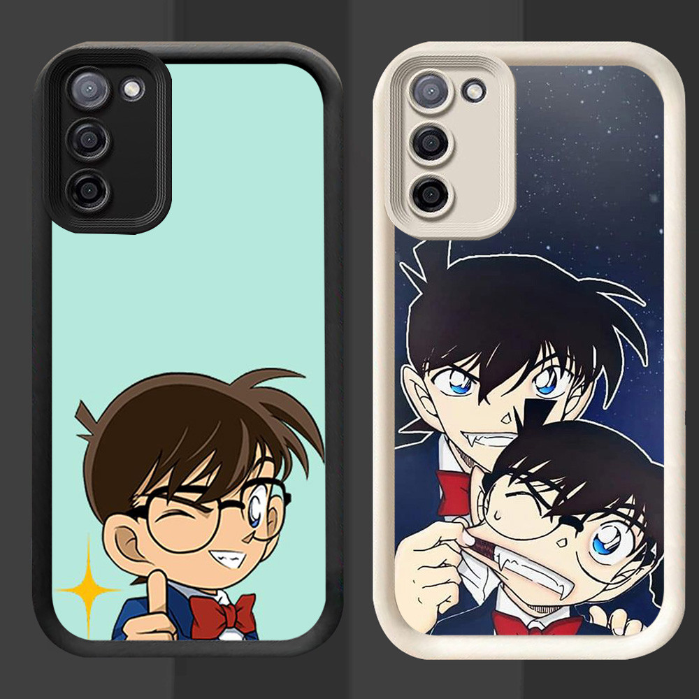 R97 Detective Conan Casing สําหรับ Samsung A71 A51 S20 FE A31 สีดําและสีขาว