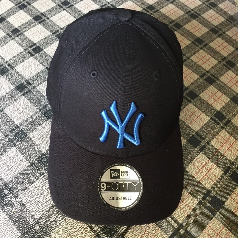 ♞,♘พร้อมส่ง New Era 9forty Adjustable Cap (BLACK-BLUE) RFD