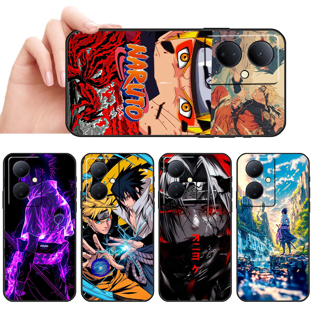 Vivo Y78 5G Y78 PLUS SX35 Naruto sasuke อะนิเมะเคสโทรศัพท์สีดํานุ่มเคสป้องกัน
