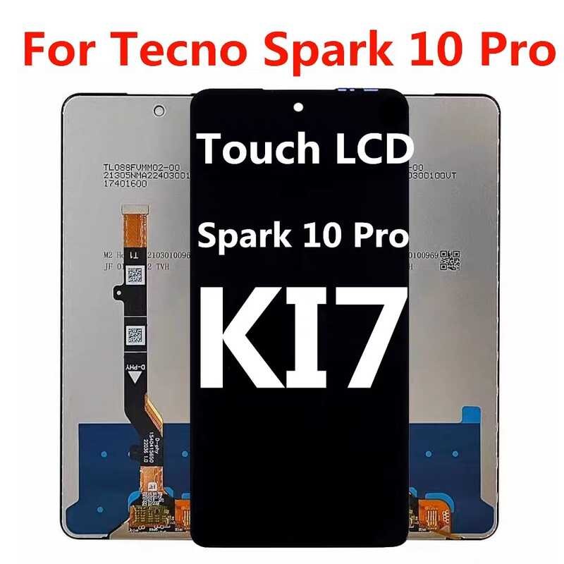 เหมาะสําหรับเสียง Tecno Spark10Pro ชุดหน้าจอ KI7 LCD Touch ด้านในด้านนอกจอแสดงผลแบบบูรณาการ