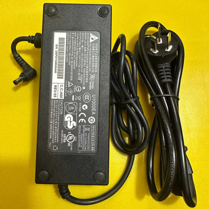 อะแดปเตอร์ไฟ Delta 12V7.5A DPS-90FB A โฮสต์คอมพิวเตอร์สายชาร์จรูกลมปาก 90W Transformer